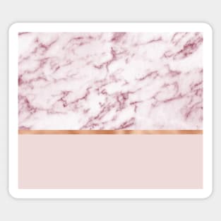 Contento rosa on blush rose gold Sticker